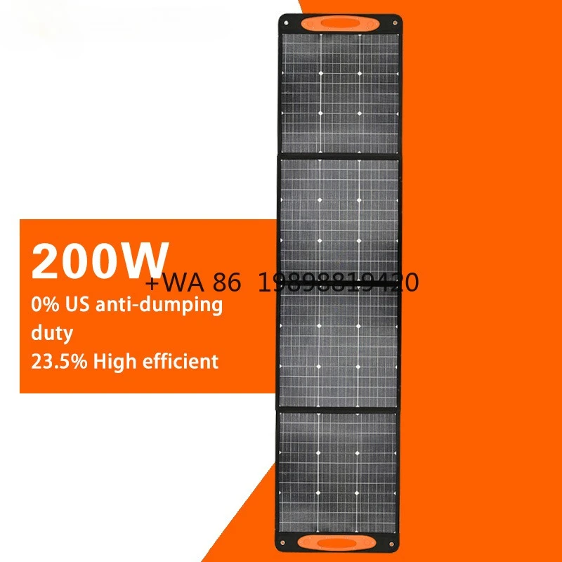 

Glory Solar 200 Вт 40 В 20 В 4 папки Сверхлегкая тонкая портативная складная солнечная панель для кемпинга