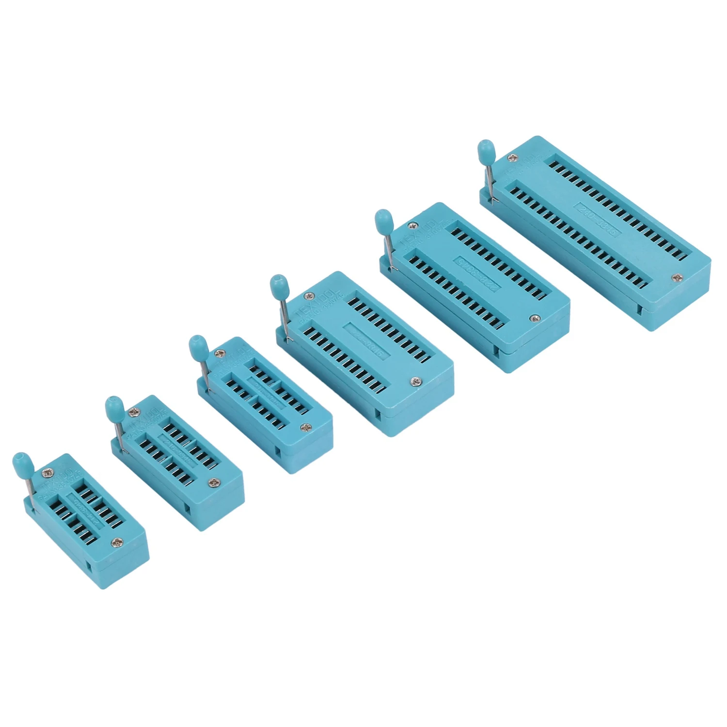6 قطعة العالمي 14/16/18/24/28/40 دبوس IC اختبار العالمي ZIF المقبس تحسين المنزل الساخن