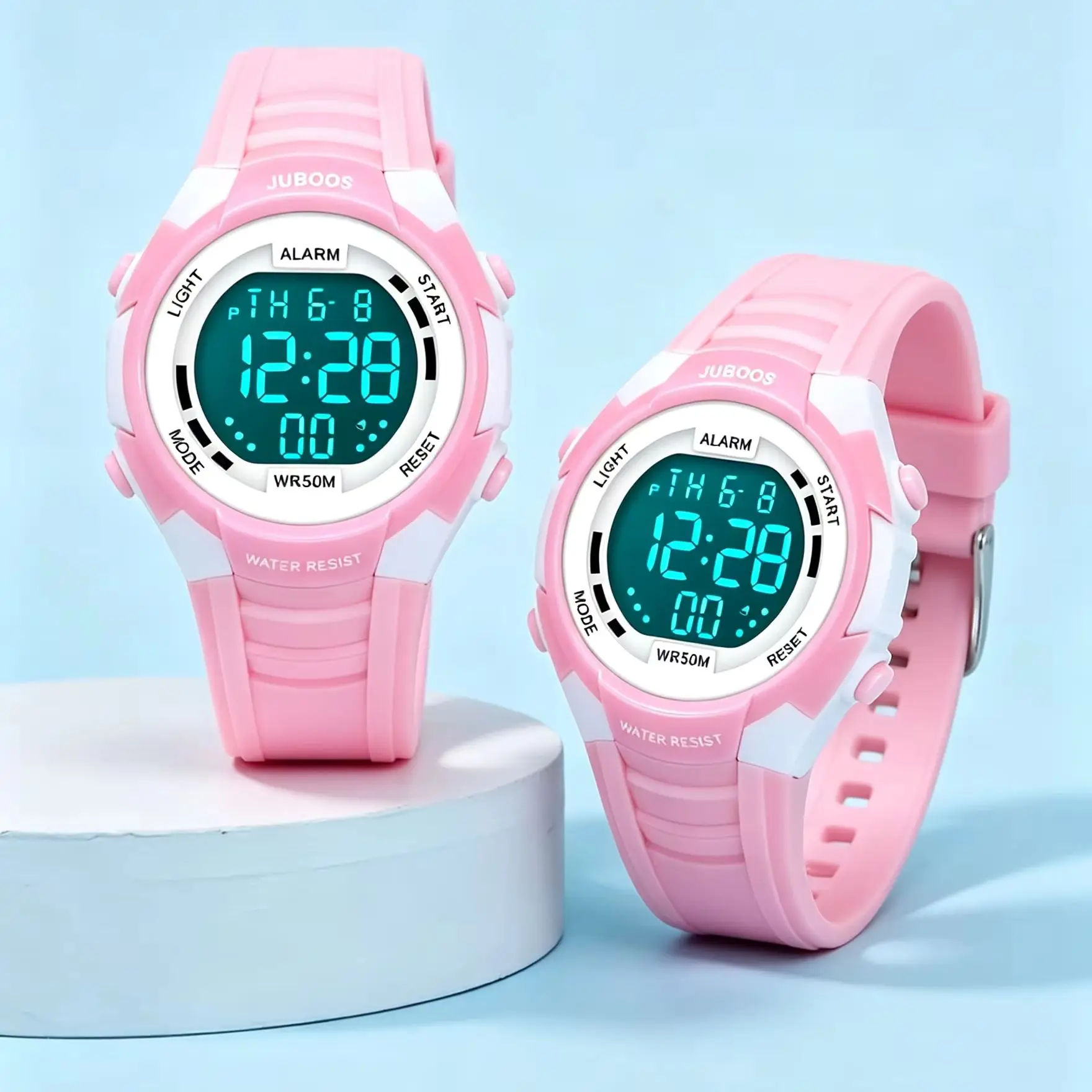 Socico Kid's Digital Watch for Boys and Girls, Waterproof LCD Digital Sports Kids Watch with 7 Color LED Lights, Stopwatch, Alar