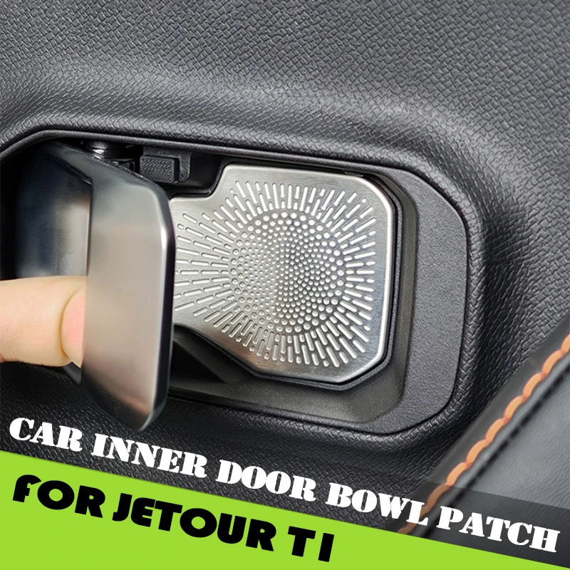 

Car Inner Door Bowl Patch Fit for Jetour Shanhai T1 2024 2025 Stainless Steel Metal Door Wrist Modified Car Interior Accessories