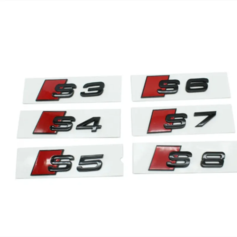 Auto Achterste Kofferbak Embleem Logo Badge Sticker Voor Audi S3 S4 S5 S6 S7 S8 Letter Nummer Embleem Sport S-Klasse Umbau