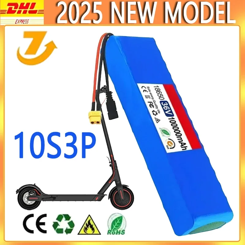 2025 nouvelle mise à niveau 10S3P 36V 100000mAh 36v batterie de Scooter électrique 18650 Lithium M365 Scooter électrique 36v batterie Scooter