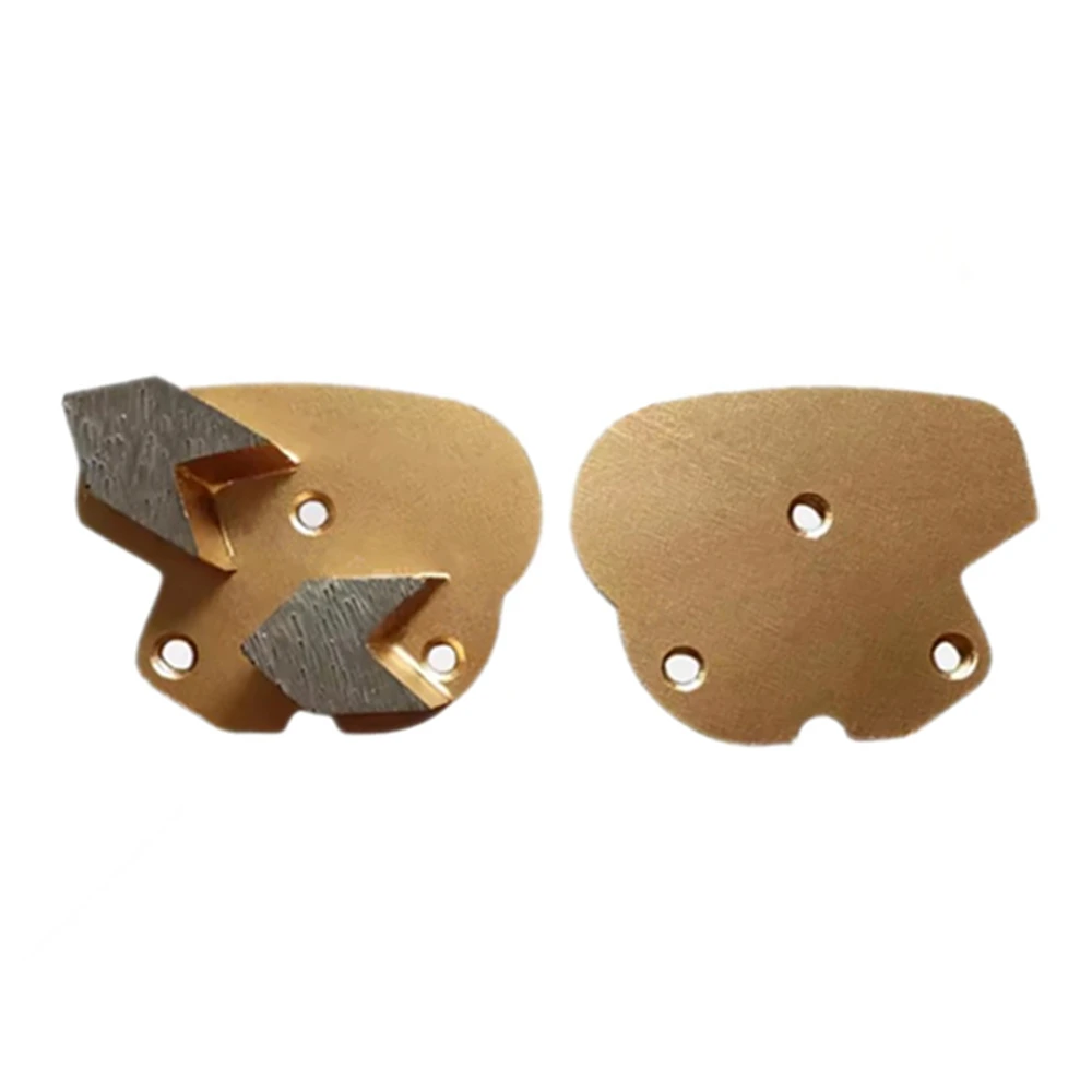 ART08 Airtec Diamond Abrasive Shoes Three Thread Holes Trapezoid Double Sharp Arrow Segments Grinding Tools for Hard Floor