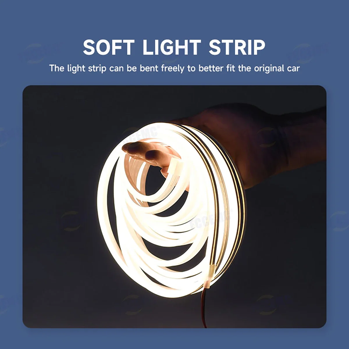 LED Car Trunk Light Strip Magnetic Induction Can Cut Luggage Compartment Lighting Bar For Tesla Model Y New Electric Vehicles