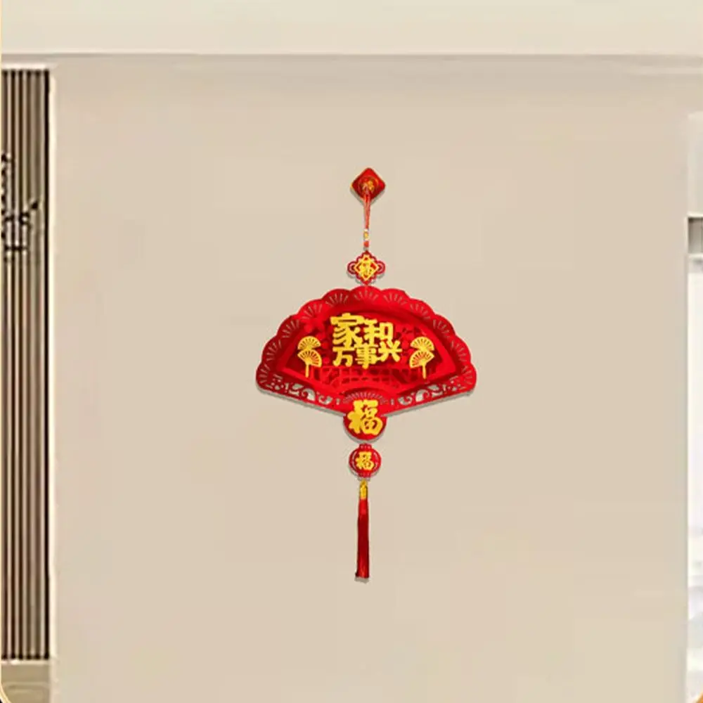 قلادة السنة الجديدة التقليدية الإبداعية الرائعة ملصقات الباب ذات الطابع المحظوظ قابلة لإعادة الاستخدام مع تعليق باب مهرجان الربيع بشرابة