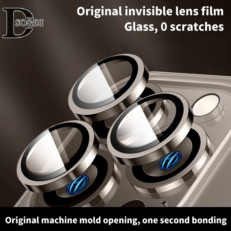 Original Color Titanium Lens Film Suitable For Iphone 15 Pro/iphone 15 Pro Max Simple Male And Female Installation Kit Lens Film