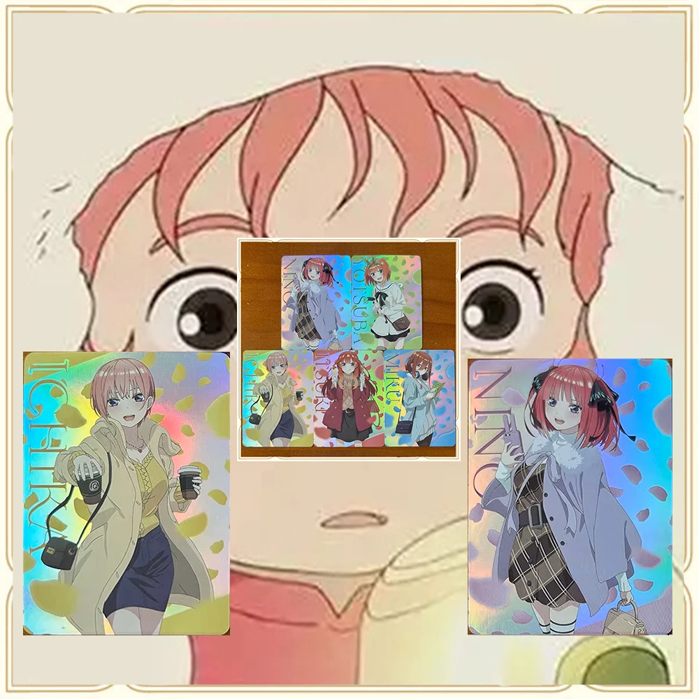 5PC/Set Anime Goddess Story DIY ACG Miku Yamato Flash Game Collectible Card Christmas Birthday Gift Nakano Miku Nino Yotsuba