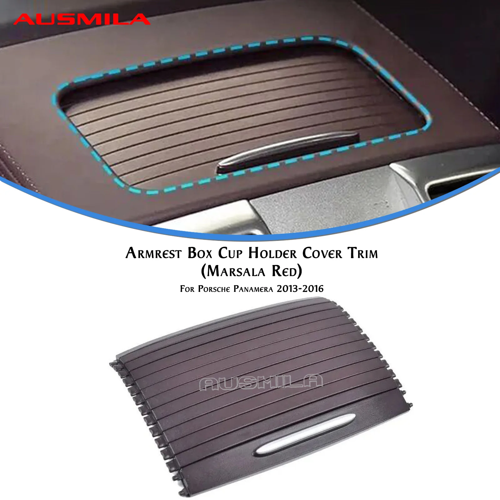 Interior Water Cup Holder Roller Blind Panel Sliding Shutter Cover For Porsche Panamera 970 2013-2016 Executive Edition
