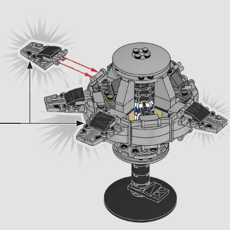 Conjuntos de blocos de construção Dead Satellite 40591 compatíveis com partículas Legoed adequadas para presentes de Natal 289 peças