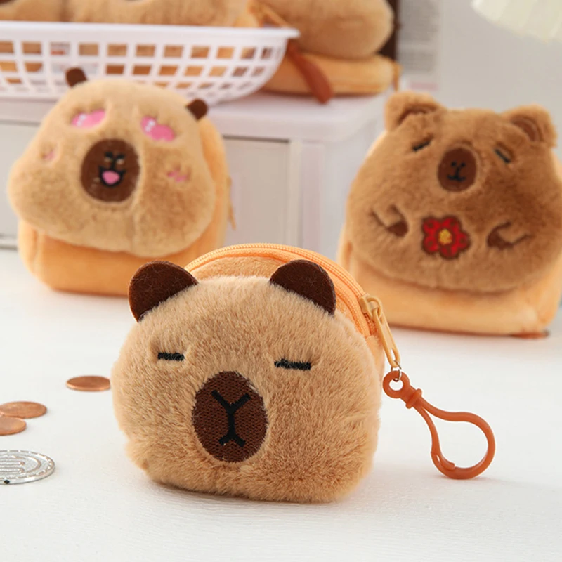 جديد الإبداعية كابيبارا أنيمي أفخم محفظة نسائية للعملات المعدنية موضة Kawaii محفظة نسائية للعملات المعدنية أكياس الكرتون المستديرة قلادة