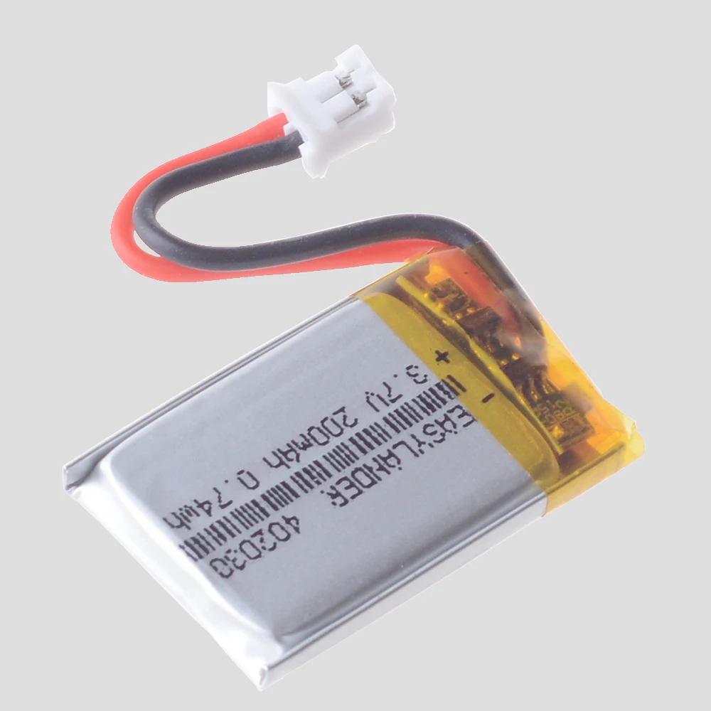 3.7V 200mAh Lithium Polymer Battery JST 2.0mm 2-Pin 402030 502030 602030 Lipo Cells for Mini Camera GPS Toy