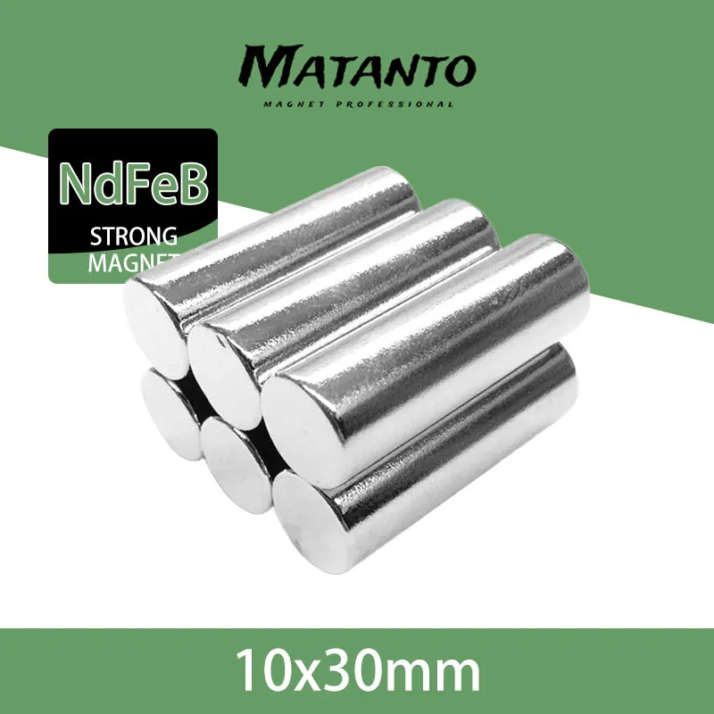 2/5/10/15/20PCS 10*30 mm Round Rare Earth Neodymium Magnet Strong 10x30mm N35 Thick Neodymium Permanent Magnet Disc 10x30