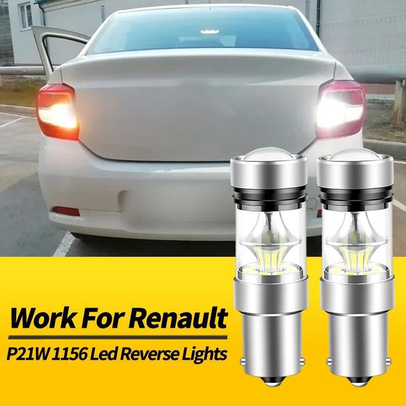 2PCS 1156 BA15S P21W 12V LED Reverse Light Bulb Canbus For Renault Scenic 2 3 03-16 Kangoo 97-14 Kaptur 16-19 Laguna Coupe 08-15 - view 2