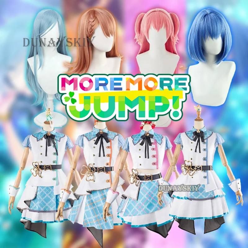 Project Sekai Cosplay Colorful Stage MORE MORE JUMP Kiritani Haruka Hanasato Minori Momoi Airi Hinomori Shizuku Costume Wig Suit