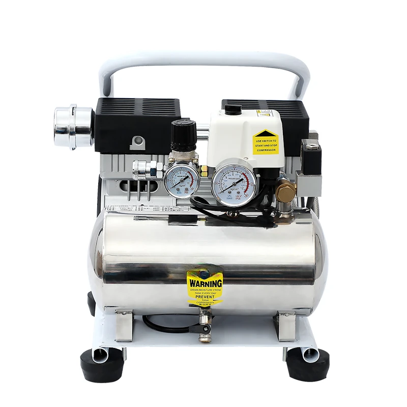 

Steel Gas Tank Small-Sized Air Compressor Food Wine Chocolate Sandblasting Oil-Free Bass Air Compressor