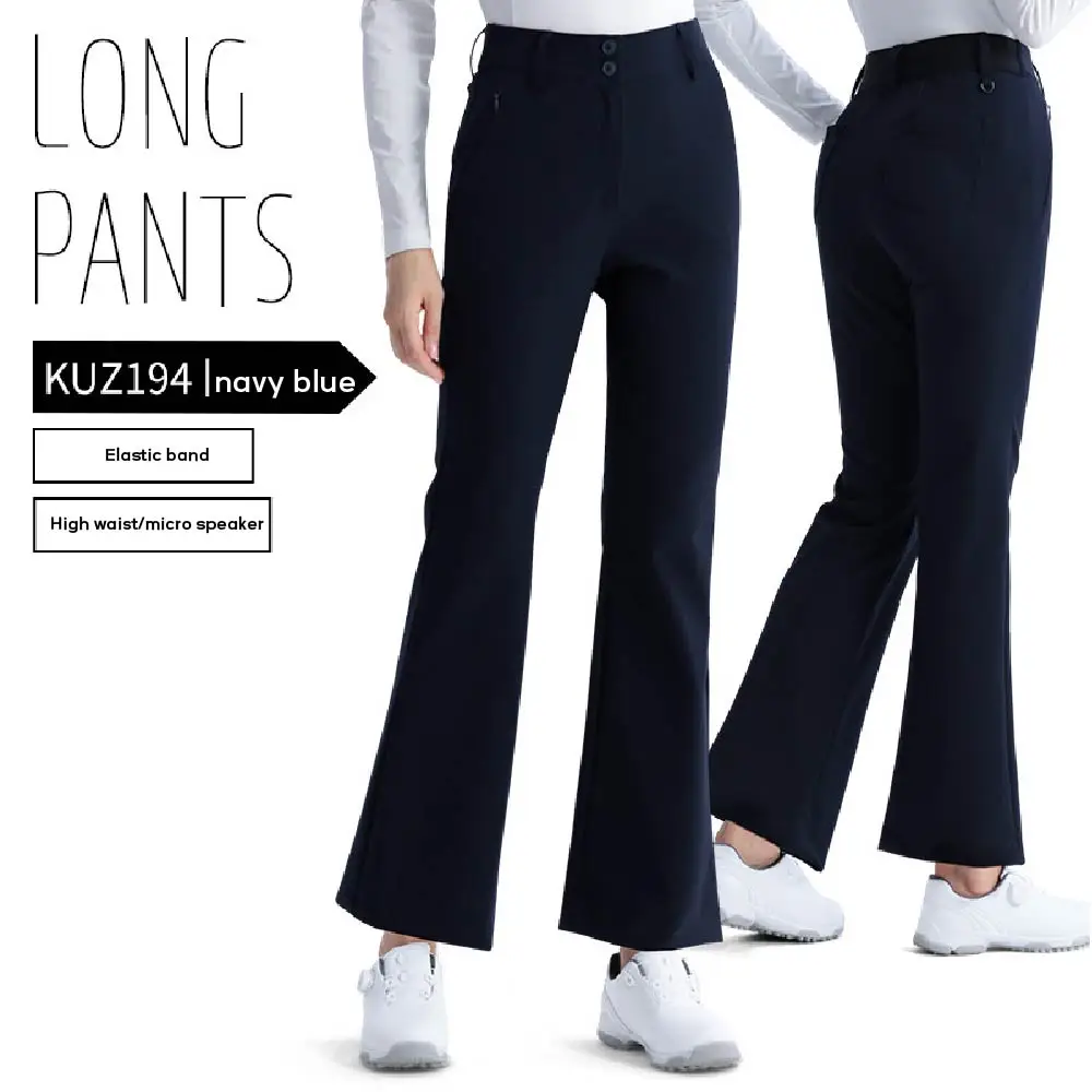 PGM Golf Clothing Women's Summer Elastic Micro Horn Version High Waist Pants Back Waist Elastic Band Sports Pants