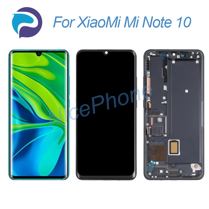 

For XiaoMi Mi Note 10 LCD Screen + Touch Digitizer Display 2340*1080 M1910F4G Mi Note 10 Pro LCD Screen display