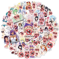 Autocollants Waifu waterproof motif fille sexy Hentai pour adulte, stickers, décoration, décalcomanie, jouet, ordinateur portable, téléphone, skateboard, DIY, 10/50/100 pièces