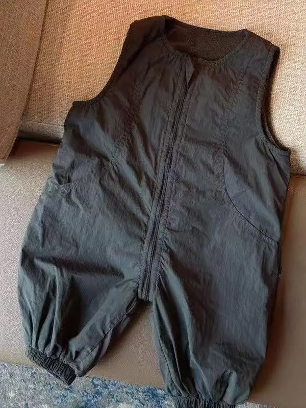 Salopette a prova di T foderata in Fce per bambini Pantaloni in vita per cartoni animati Neonate Rer Tuta Thiened Abiti invernali