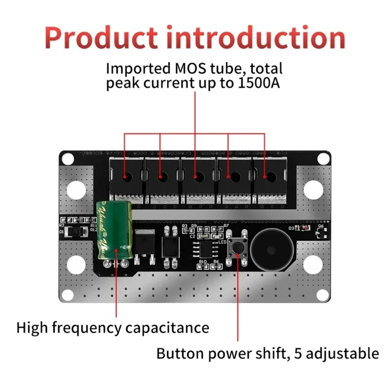 Penyimpanan portabel 12V mesin las Spot 5-papan sirkuit gigi DIY Drop Shipping