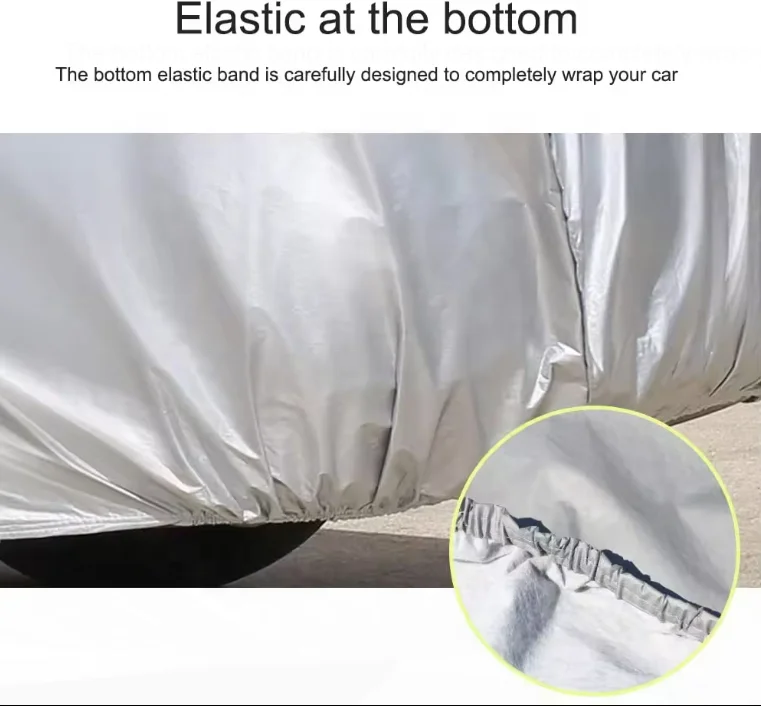 All-Weather Full Multi-Layer Car Cover with UV Protection Sun Rain and Hail Resistant Featuring Locking System