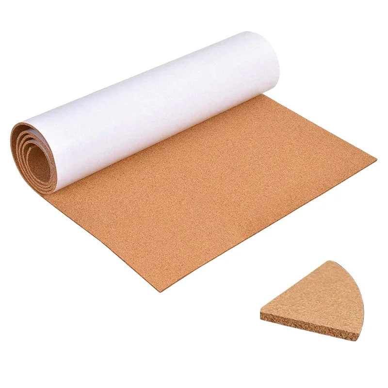 Self-Adhesive Cork Roll 1/2/3mm Thick Adhesive Cork Board for Drawer Linings Wall Furnitures Bulletin Boards DIY Decorations