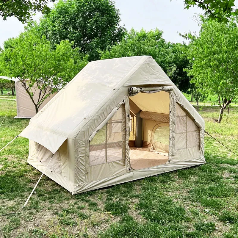 

Factory Hot Sale Outdoor Camping Tent House 2-4 People Inflatable air Tent