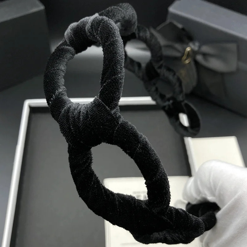 Neue Haarspange, Damen Schwarz, Hochwertig, Modisch, Personalisiert, Haargummi-Kopfschmuck, Haarkompressions-Stirnband – Detail 5
