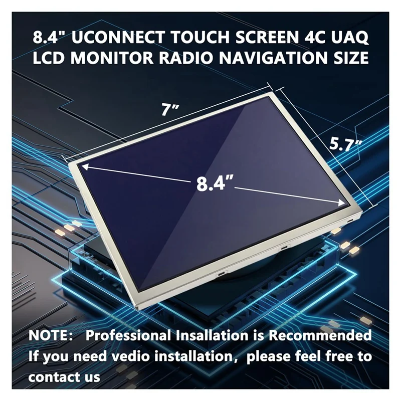 Monitor LCD Touch-Screen para Jeep Dodge RAM Chrysler, substituição de navegação de rádio, TDO-XGA084, 68388570AB, 8.4in, 2020-2023