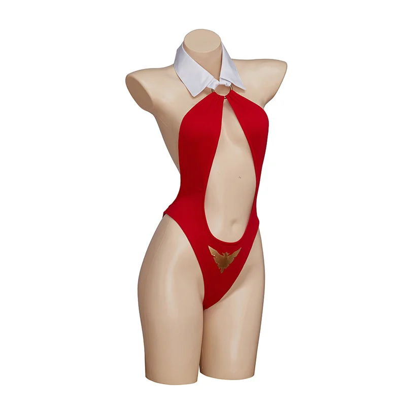 Vampirella Cosplay Traje Vermelho Sexy Biquíni Macacão Halloween Roupas Femininas