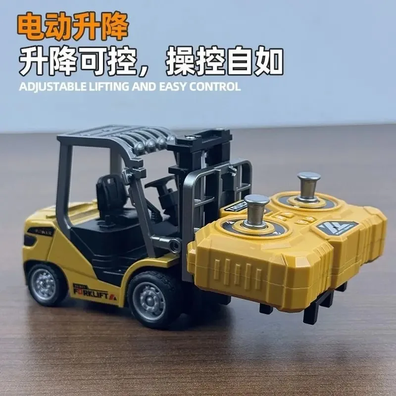 

Миниатюрный радиоуправляемый экскаватор из сплава, масштаб 1:64, настольная модель с дистанционным управлением по Bluetooth, имитация инженерного погрузчика, игрушка