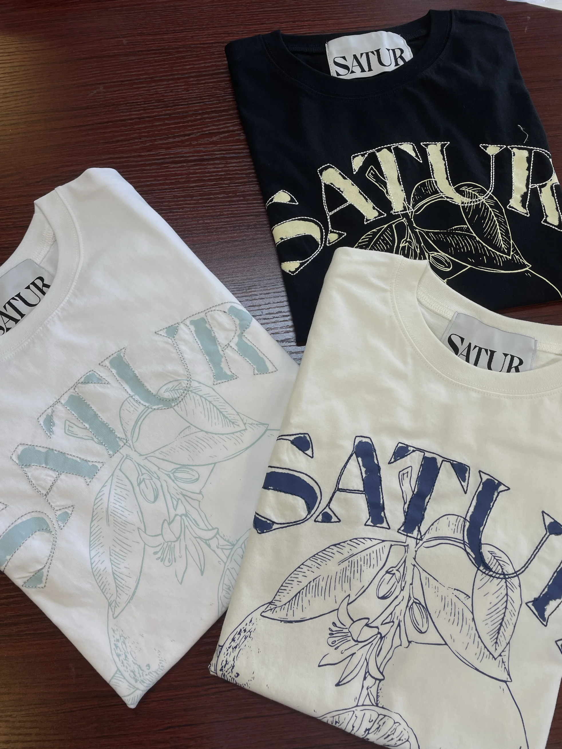 

New Faion ort Sve T-irt Embroidered Lemon Letter Print Casual Top for Men Cotton Summer round Ne Basic Sle