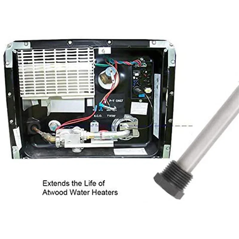 ABGR-RV سخان المياه قضيب الأنود المغنيسيوم لسخانات Atwood ، 8 حزمة 1/2 بوصة NPT RV خزان الماء الساخن الأنود قضيب لسخان RV