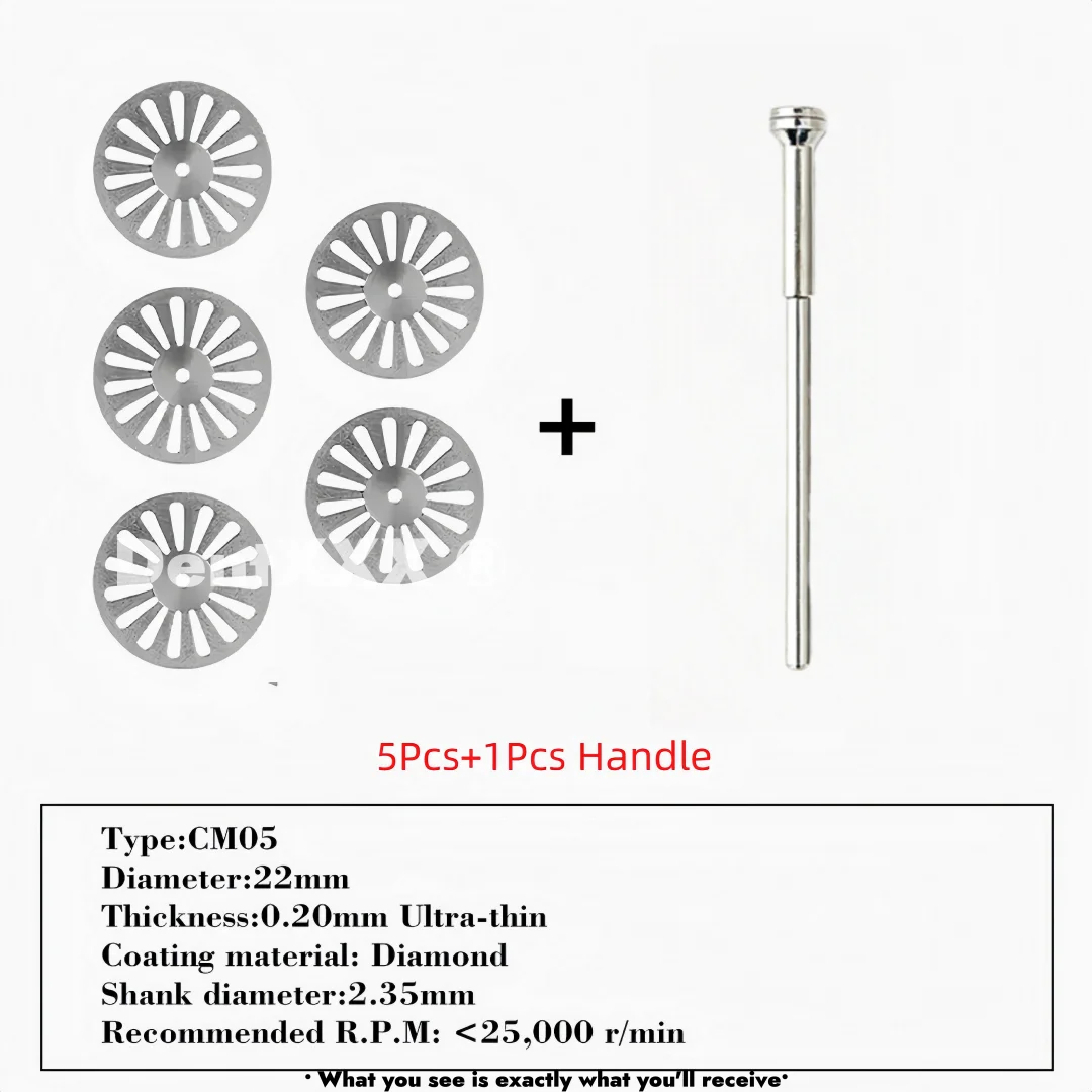Ultra-Thin Double-Sided Diamond Grinding Discs – 0.20mm Cutting & Polishing Blades with 2.35mm Shank