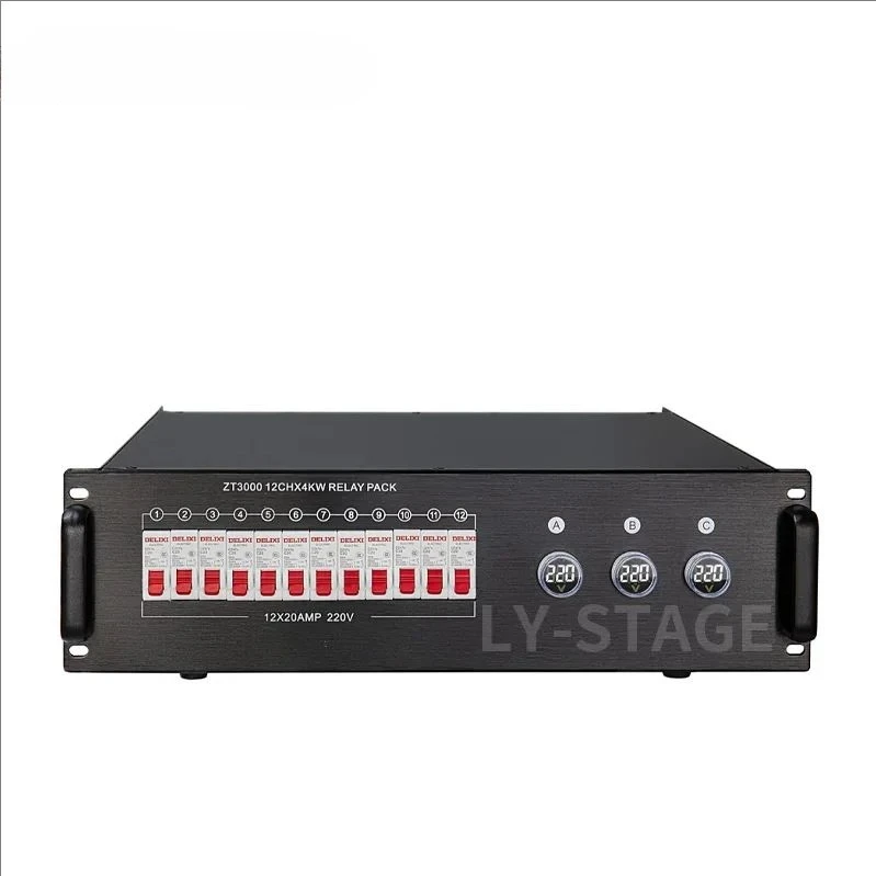 

12 Fresnel lights, through the box 4KW/6KW capacity