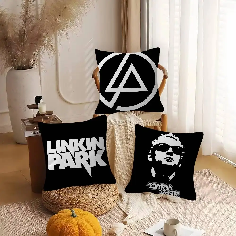 Rock Band Linkin Park Cute Cartoon L Game Cushion Cover Pillowcase Upholstery Sofa Throw Pillow Home Decor Pillowcas