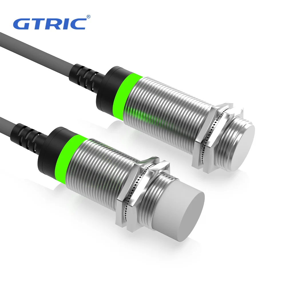 GTRIC Long Distance Inductive Proximity Sensors M18 NPN PNP 10-30V DC Sensing Range 8mm 16mm Non-Flush Flush Non-contact Switch