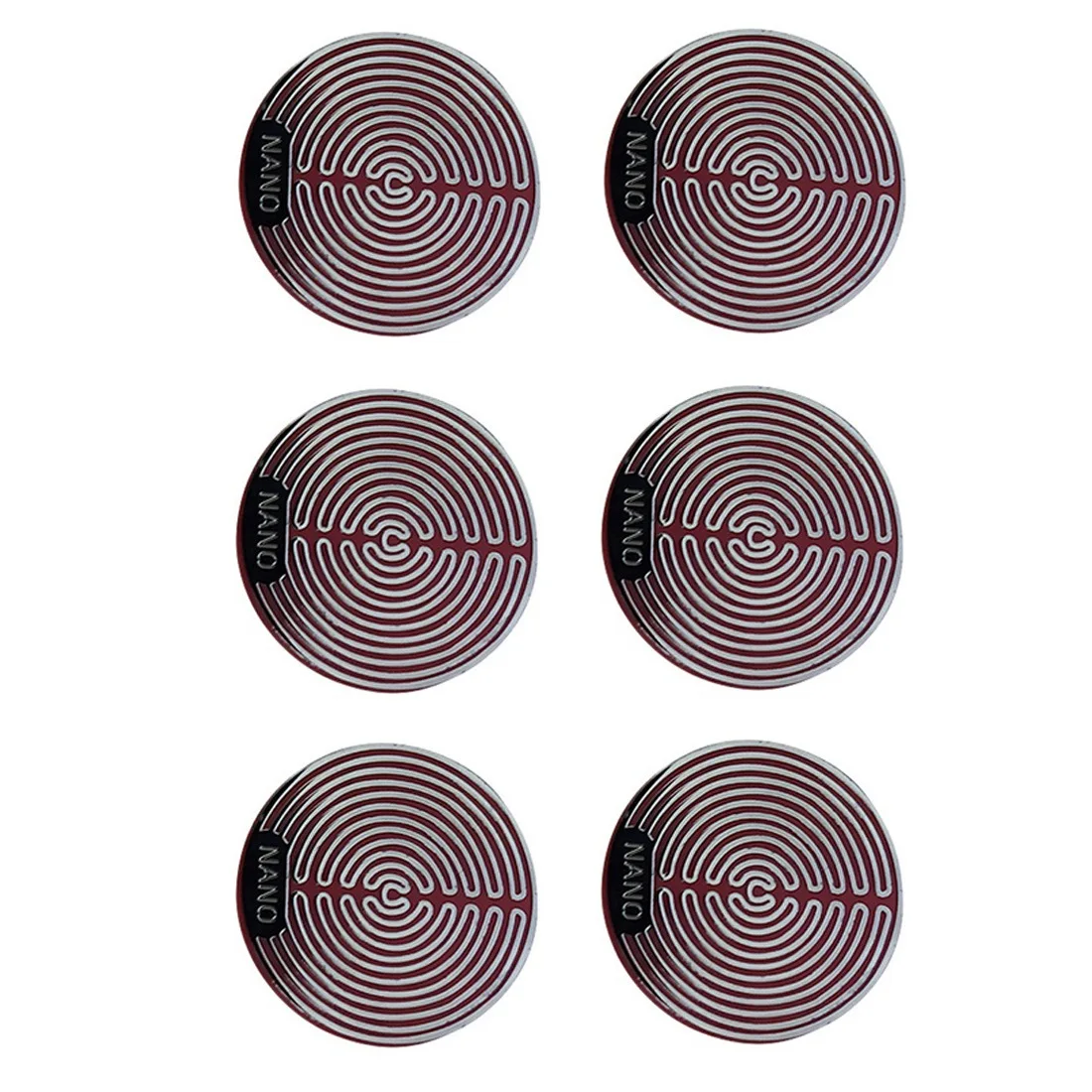 6Pcs Round Quantum Anti Radiation Protection Mobile Phone 5G Wi-Fi EMF Sticker for Cellphone Laptops Tablets,Silver