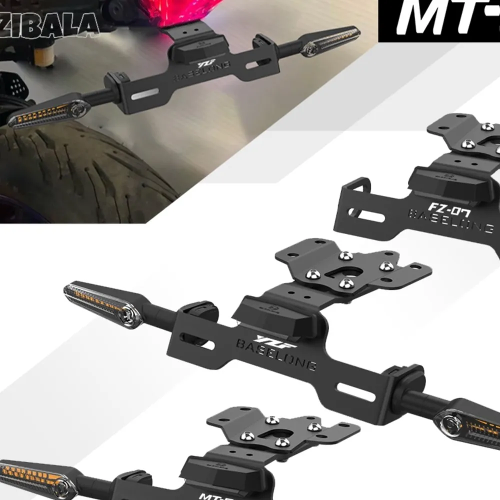 

For Yamaha YZF R7 2021-2022-2023-2024-2025-2026 Motorcycle License Plate Holder Number Plate Holder With Turn Signal Lights