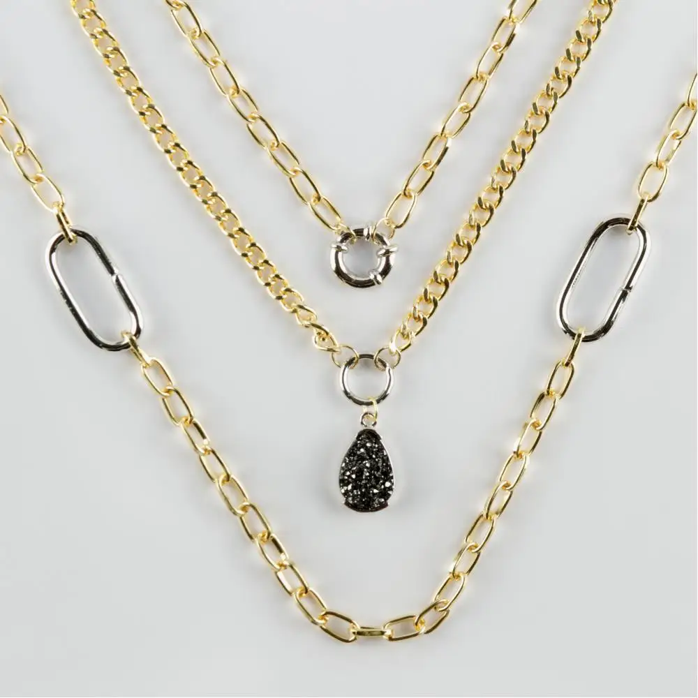 3'lü Triangle Cubic Zirconia Necklace