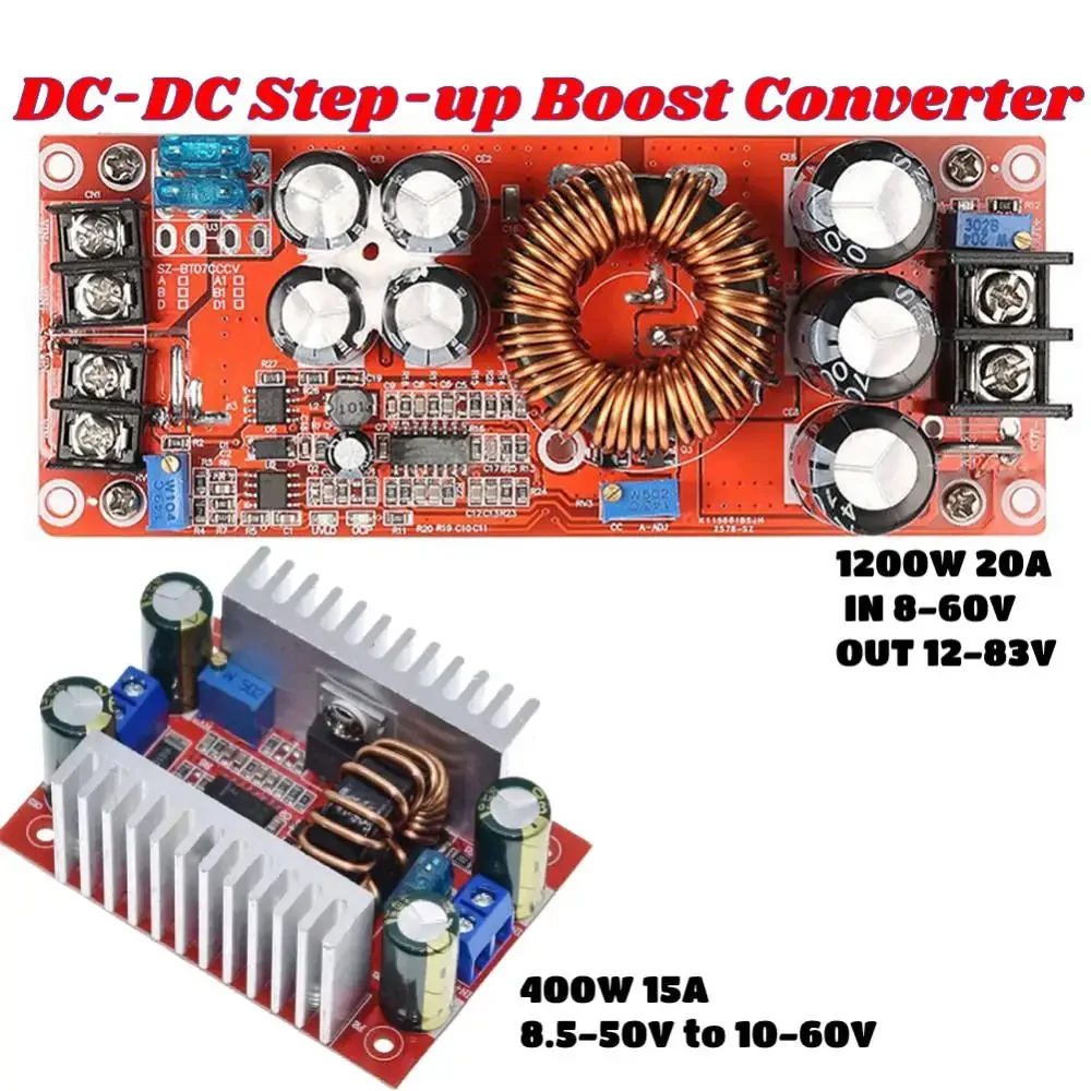 1200W 20A DC-DC Converter Step Up Power Supply Module DC-DC 400W 15A Module Hight Power Adjustable Constant Voltage Board Module