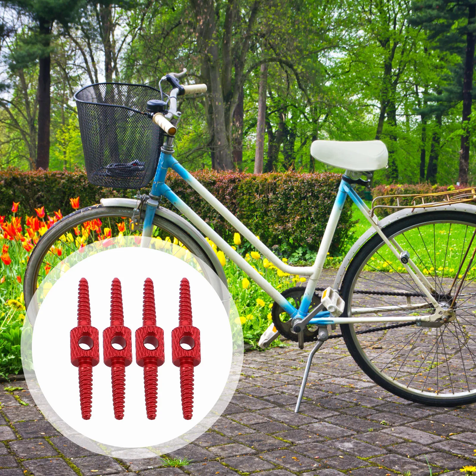 

4 Pcs Bicycle Threading Connector Frame Cable Routing Tubing Internal Kit Brake Hose Tool Bike Guide Red