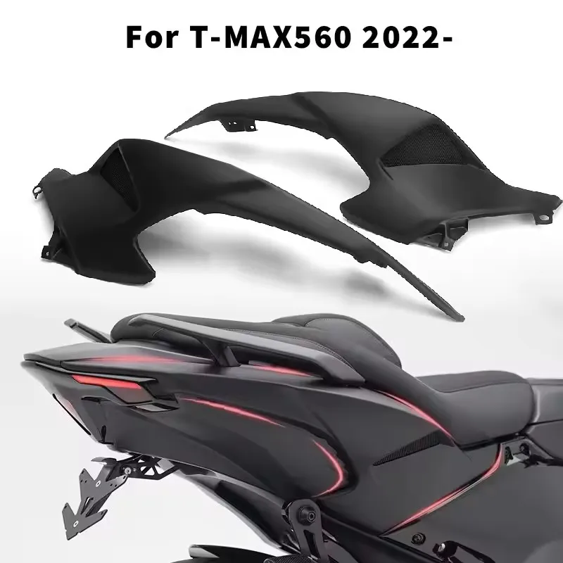 Plastic side and rear covers, side panels, and housings for Yamaha T-MAX 560 motorcycles, black