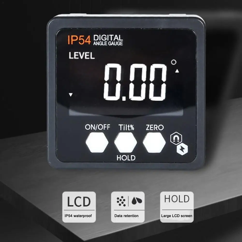 

Woodworking Tools 4-sided Magnetic Dual Laser Inclinometer Digital Angle Measuring Instrument with Tilt Measurement Laser Level