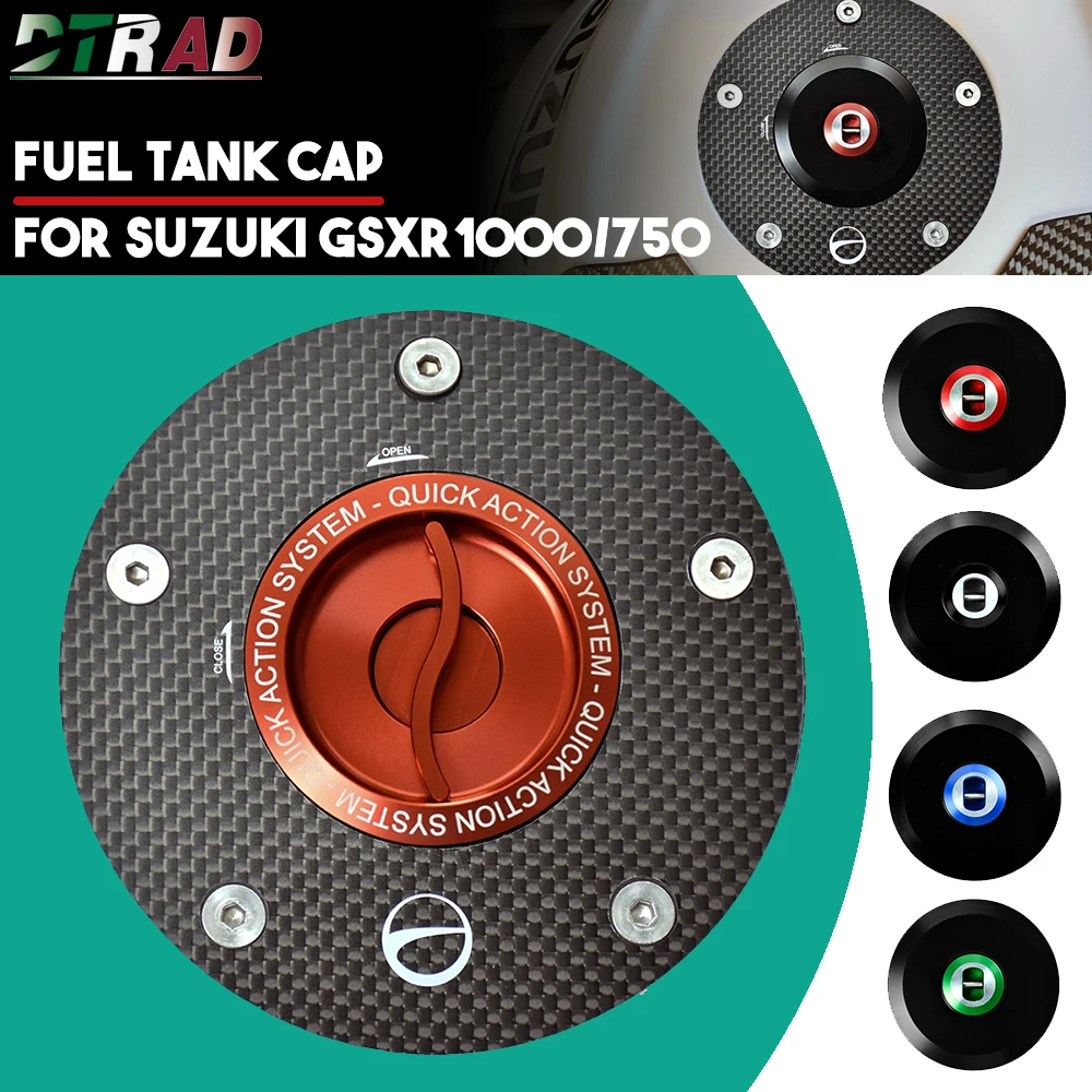 For SUZUKI GSXR 1000 750 600 Bandit 1250 SV 650 GSX250R GSX-S1000 Accessories Motorcycle Carbon Fiber Fuel Gas Tank Cap With Key