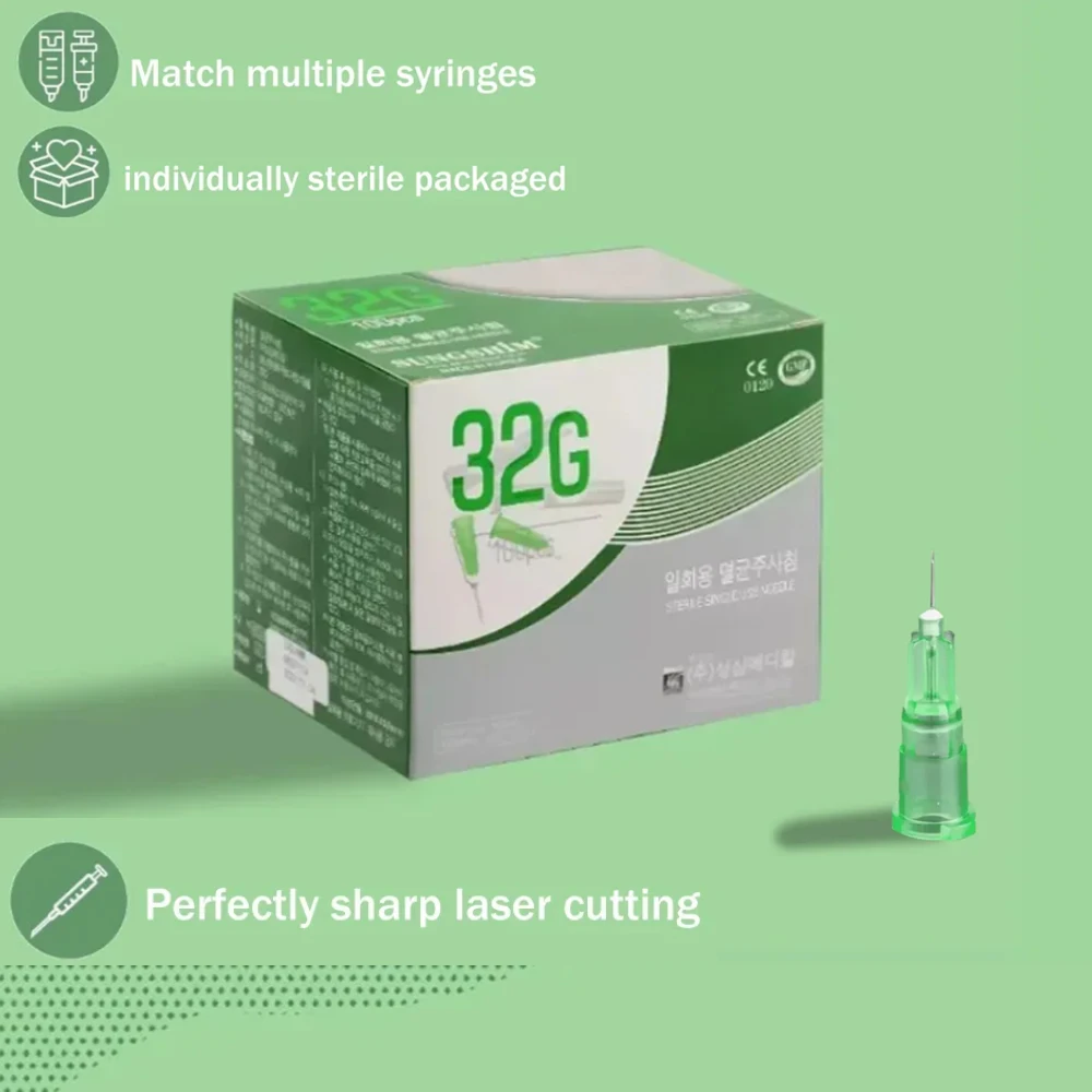 

30G13mm32G 34G High Beauty Асептическая одноразовая игла для шприца безболезненная маленькая игла косметическая игла инструмент