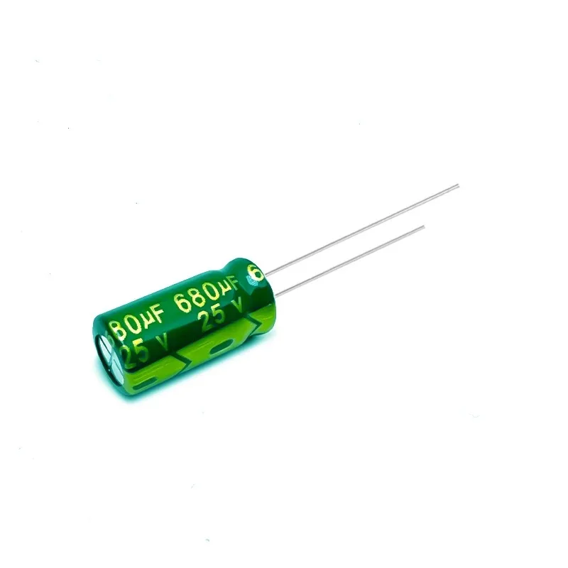 10 unidades/lote Capacitor Eletrolítico de Alumínio 680uf 25V, Tamanho 8*16mm, 25V 680uf 20%