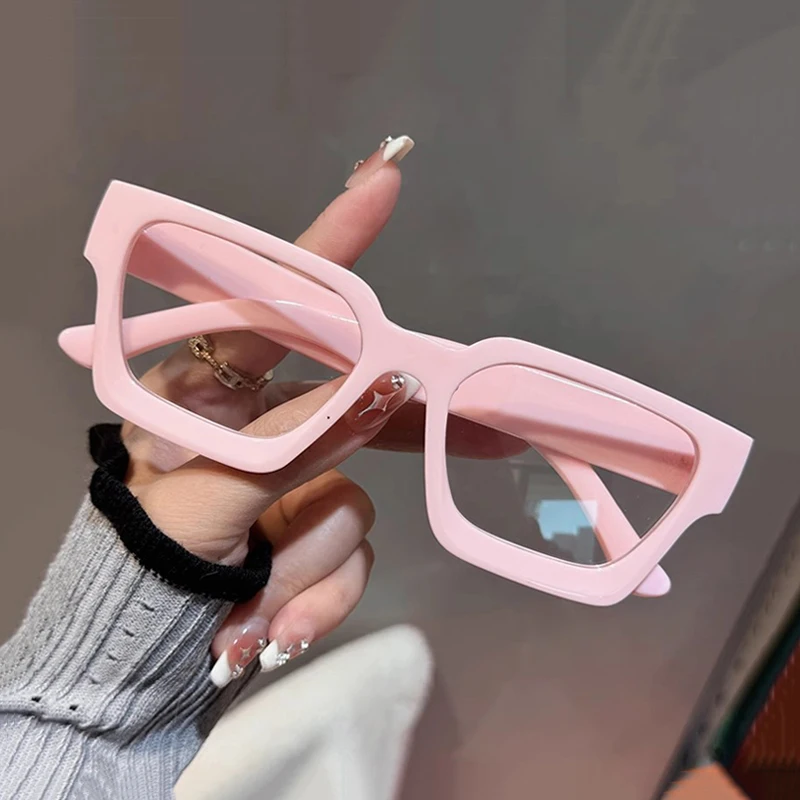 نظارات بإطار مربع مضاد للضوء الأزرق للنساء والرجال، إطارات نظارات كلاسيكية كلاسيكية، نظارات كمبيوتر خفيفة مسطحة للنساء والرجال