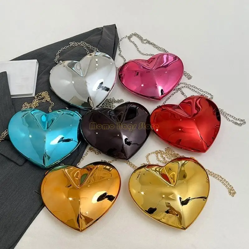 

X90D Женская вечерняя вечерняя сумка сцепления Акриловая сумка для плеча в форме сердца вечерняя сумка для сумки сумки для Сумка