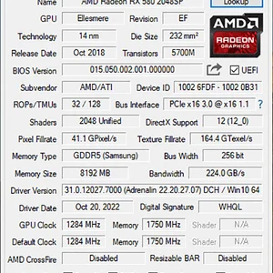 MLLSE AMD RX 580 8GB 2048SP Trò chơi GDDR 5 256bit PCI-E 3.0 × 16 8Pin Radeon GPU RX 580 Card Video 10 đĩa video bán hàng chính - 7
